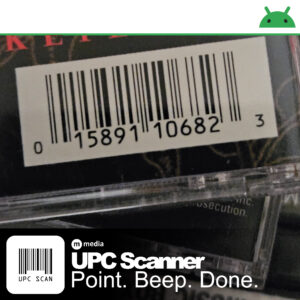 UPC barcode on retail packaging, illustrating fast UPC scanning with an Android barcode scanner app