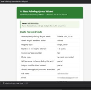 Contact Wizard – Painting Lead Form